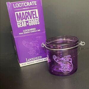 X-men marvel LOCKHEED mini mason candle jar LootCrate